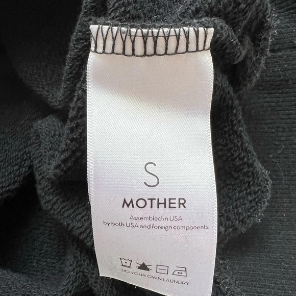 MOTHER The Big Easy Crewneck Pullover Sweatshirt Soirée  Black Gold Small - Picture 8 of 9